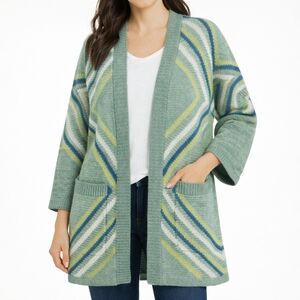 Passenger~NWT~Recycled Blend~Homestead Pistachio~Chevron Green Blue~Oversized~XS